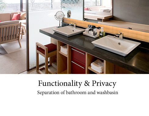 Functionality & Privacy(Separation of bathroom and washbasin)